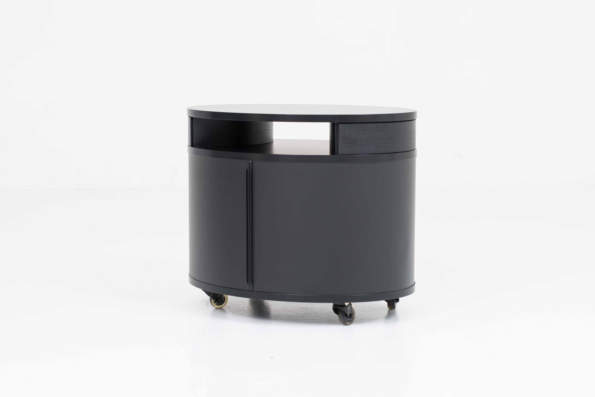 Vintage Beistelltisch WOGG 17 Ellipsetower von Benny Mosimann für WOGG in Schwarz