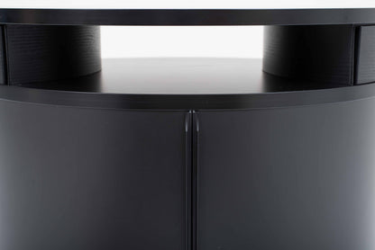 Vintage Beistelltisch WOGG 17 Ellipsetower von Benny Mosimann für WOGG in Schwarz