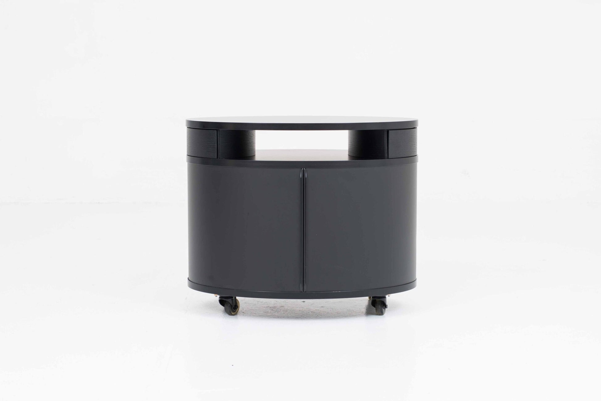 Vintage Beistelltisch WOGG 17 Ellipsetower von Benny Mosimann für WOGG in Schwarz