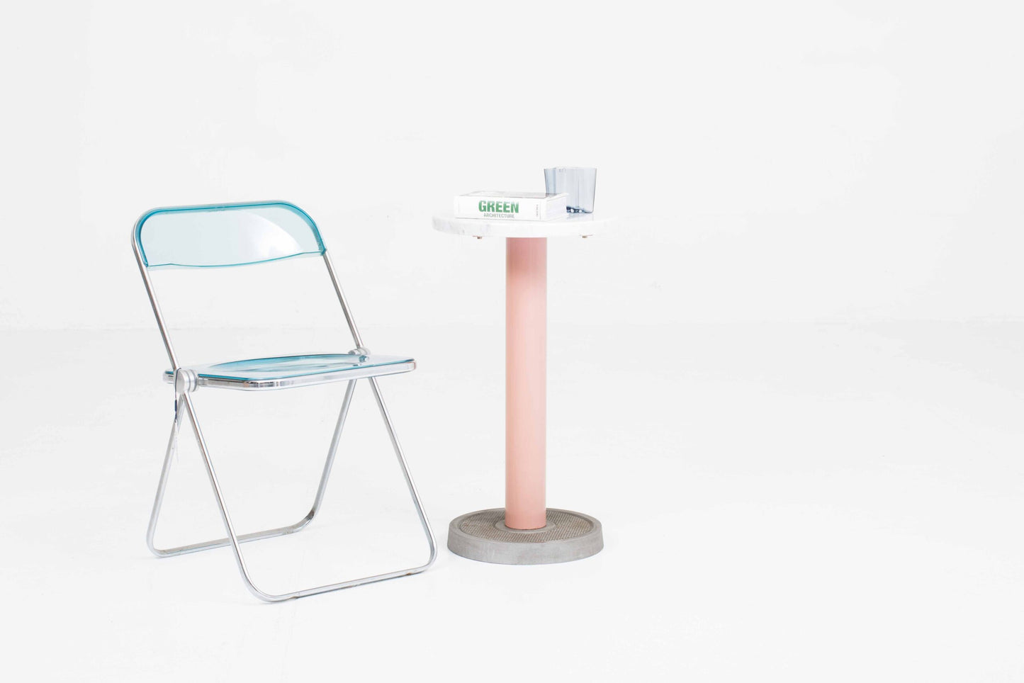 Vintage Tisch von Bieffeplast Padova mit Marmorplatte