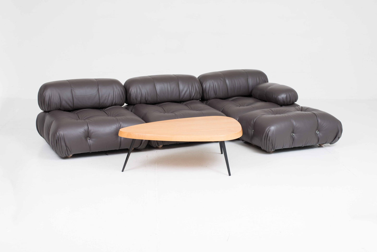 Vintage Sofa Camaleonda von Mario Bellini für B&B Italia in braunem Leder