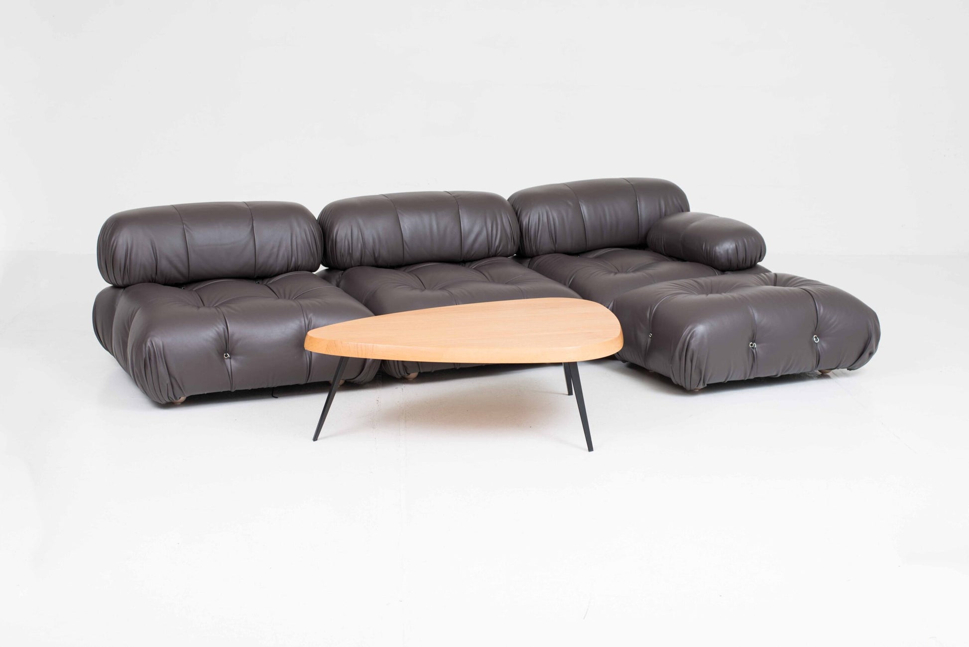 Vintage Sofa Camaleonda von Mario Bellini für B&B Italia in braunem Leder