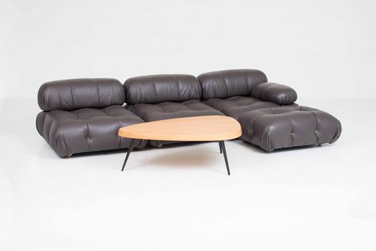 Vintage Sofa Camaleonda von Mario Bellini für B&B Italia in braunem Leder