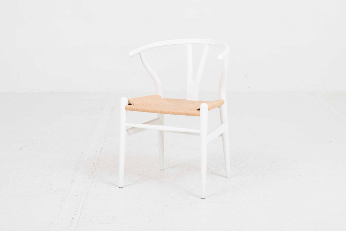 Vintage Stuhl Wishbone von Hans J. Wegner für Carl Hansen und Søn, Buche Weiß