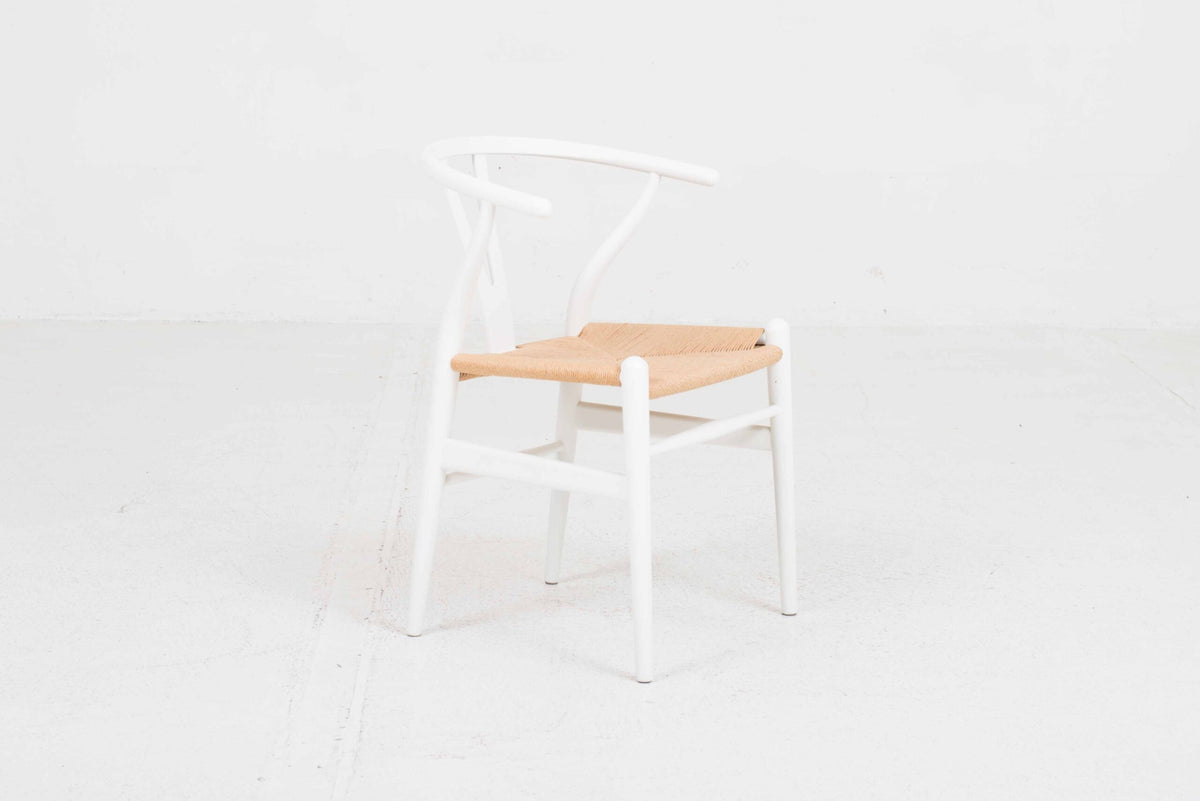 Vintage Stuhl Wishbone von Hans J. Wegner für Carl Hansen und Søn, Buche Weiß