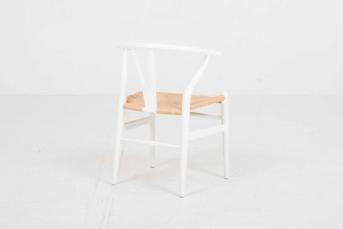 Vintage Stuhl Wishbone von Hans J. Wegner für Carl Hansen und Søn, Buche Weiß
