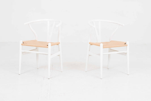 Vintage Stuhl Wishbone von Hans J. Wegner für Carl Hansen und Søn, Buche Weiß