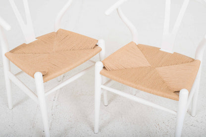 Vintage Stuhl Wishbone von Hans J. Wegner für Carl Hansen und Søn, Buche Weiß