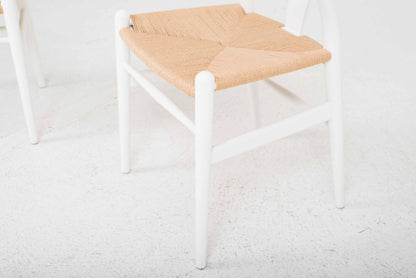 Vintage Stuhl Wishbone von Hans J. Wegner für Carl Hansen und Søn, Buche Weiß