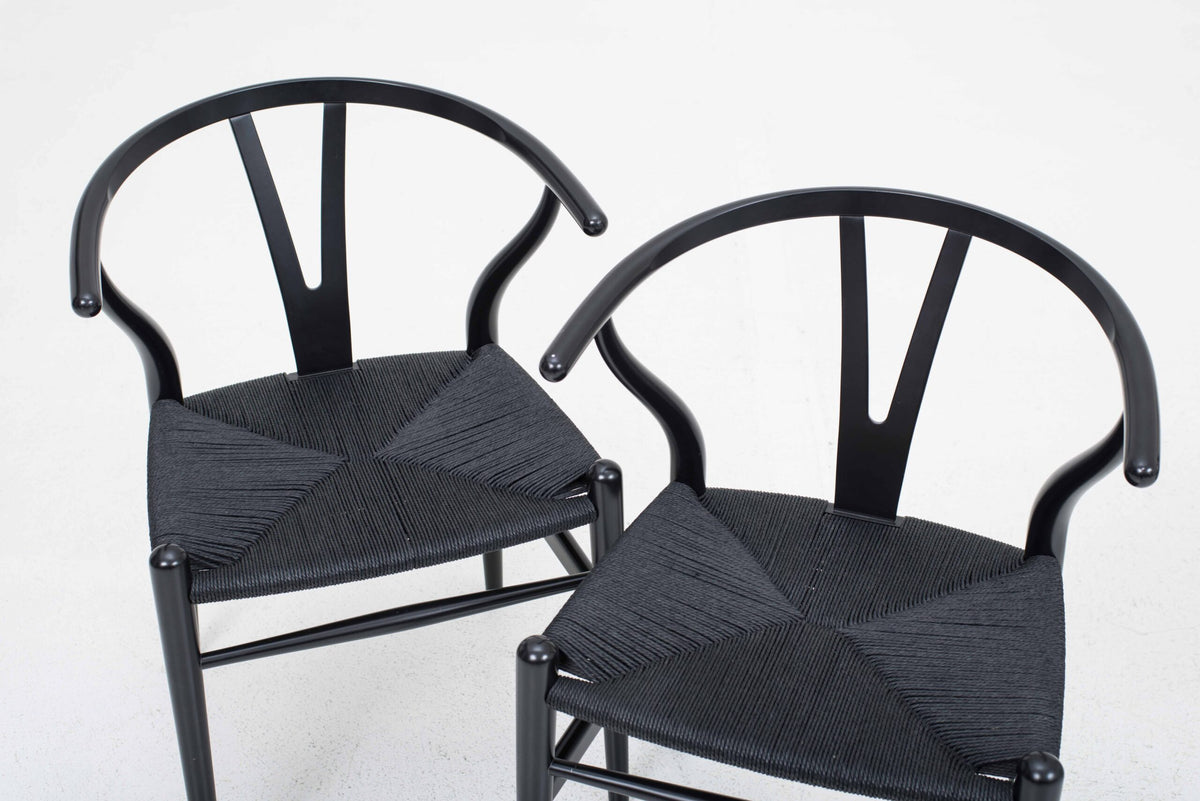 Set von 4 Vintage Wishbone Stuhl von Hans J. Wegner für Carl Hansen und Søn
