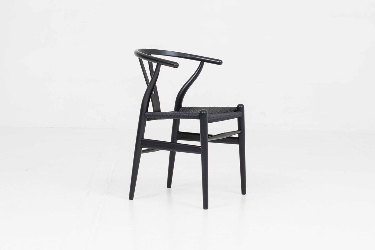 Vintage Stuhl "Wishbone Chair" von Hans J. Wegner für Carl Hansen und Søn, Eiche lackiert