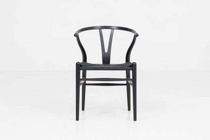 Vintage Stuhl "Wishbone Chair" von Hans J. Wegner für Carl Hansen und Søn, Eiche lackiert