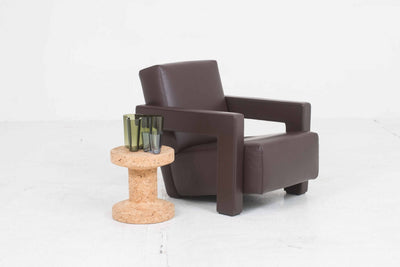 Vintage armchair Utrecht by Gerrit Rietveld for Cassina in brown leather