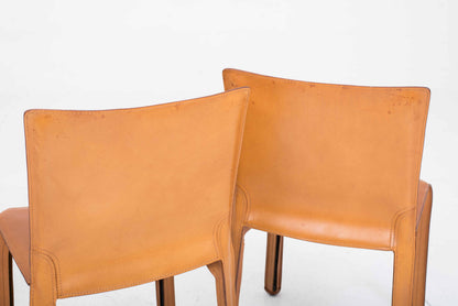 Set von 4 Vintage Stuhl CAB 412 von Mario Bellini für Cassina