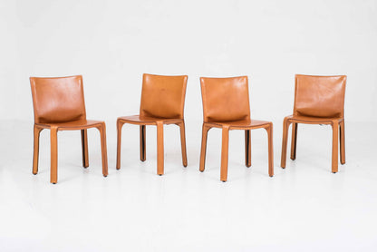 Set von 4 Vintage Stuhl CAB 412 von Mario Bellini für Cassina