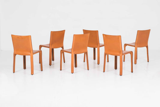 Set von 6 Vintage Stuhl CAB 412 von Mario Bellini für Cassina