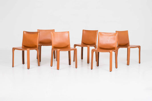 Set von 6 Vintage Stuhl CAB 412 von Mario Bellini für Cassina