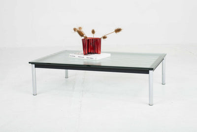 Table basse LC10 en verre strié par Le Corbusier pour Cassina