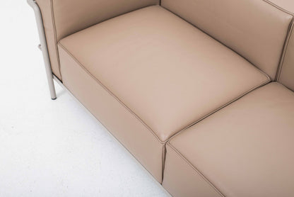 Vintage Sofa LC3 von Le Corbusier für Cassina sandfarbenes Leder