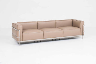 Sofa LC3 von Le Corbusier für Cassina sandfarbenes Leder