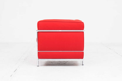 Fauteuil vintage LC2 de Le Corbusier pour Cassina en rouge