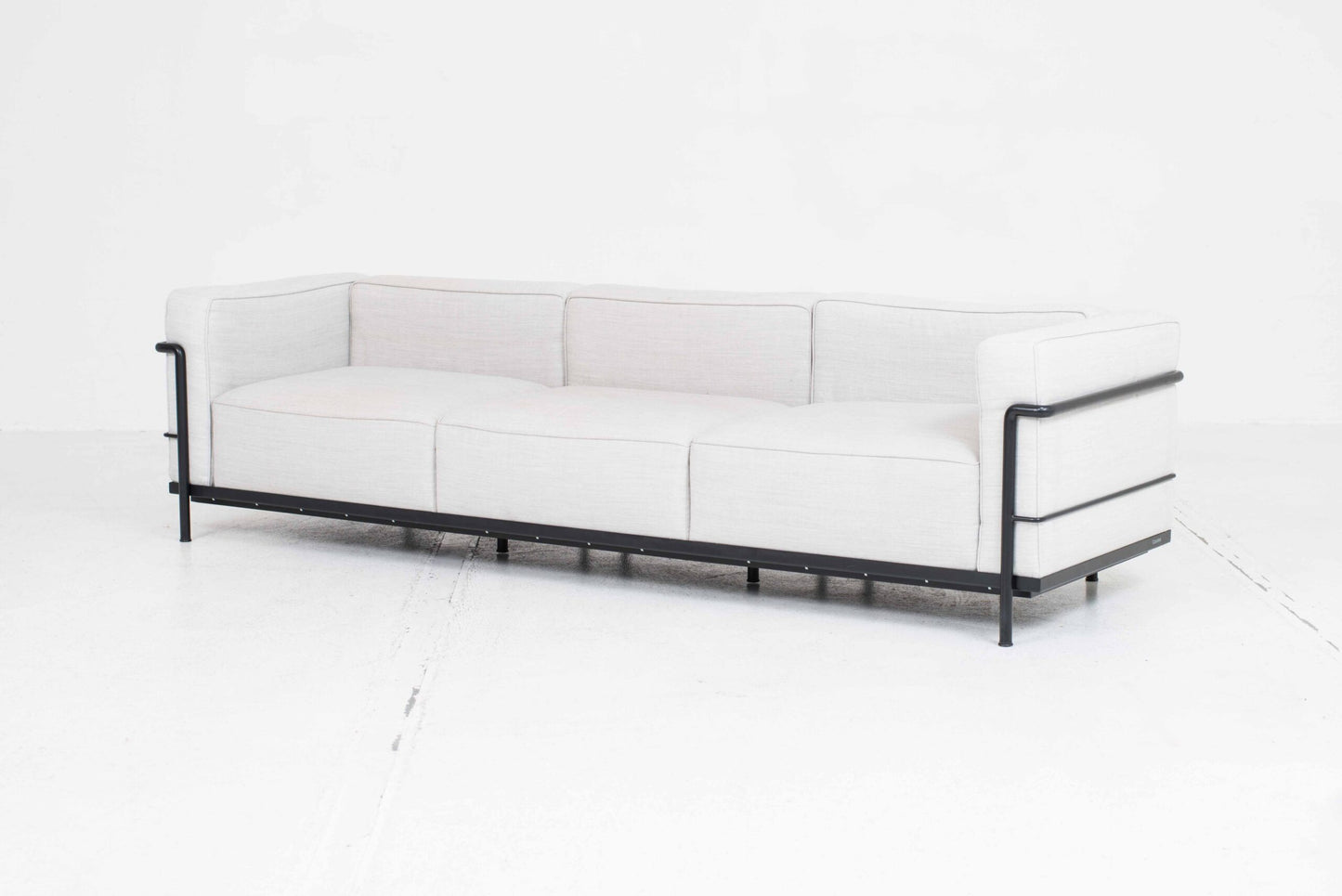 Cassina LC3 sofa by Le Corbusier in grey fabric