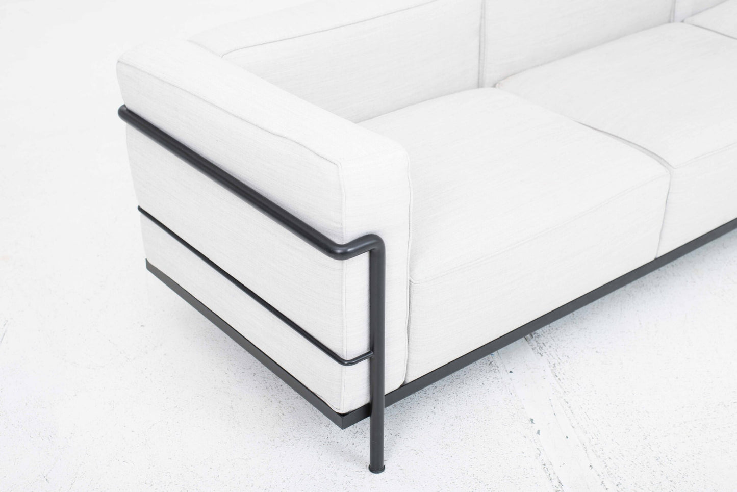 Cassina LC3 sofa by Le Corbusier in grey fabric