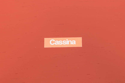 Vintage Beistelltisch Torei von Luca Nichetto für Cassina orange-rot, schwarz