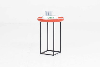 Vintage Beistelltisch Torei von Luca Nichetto für Cassina orange-rot, schwarz