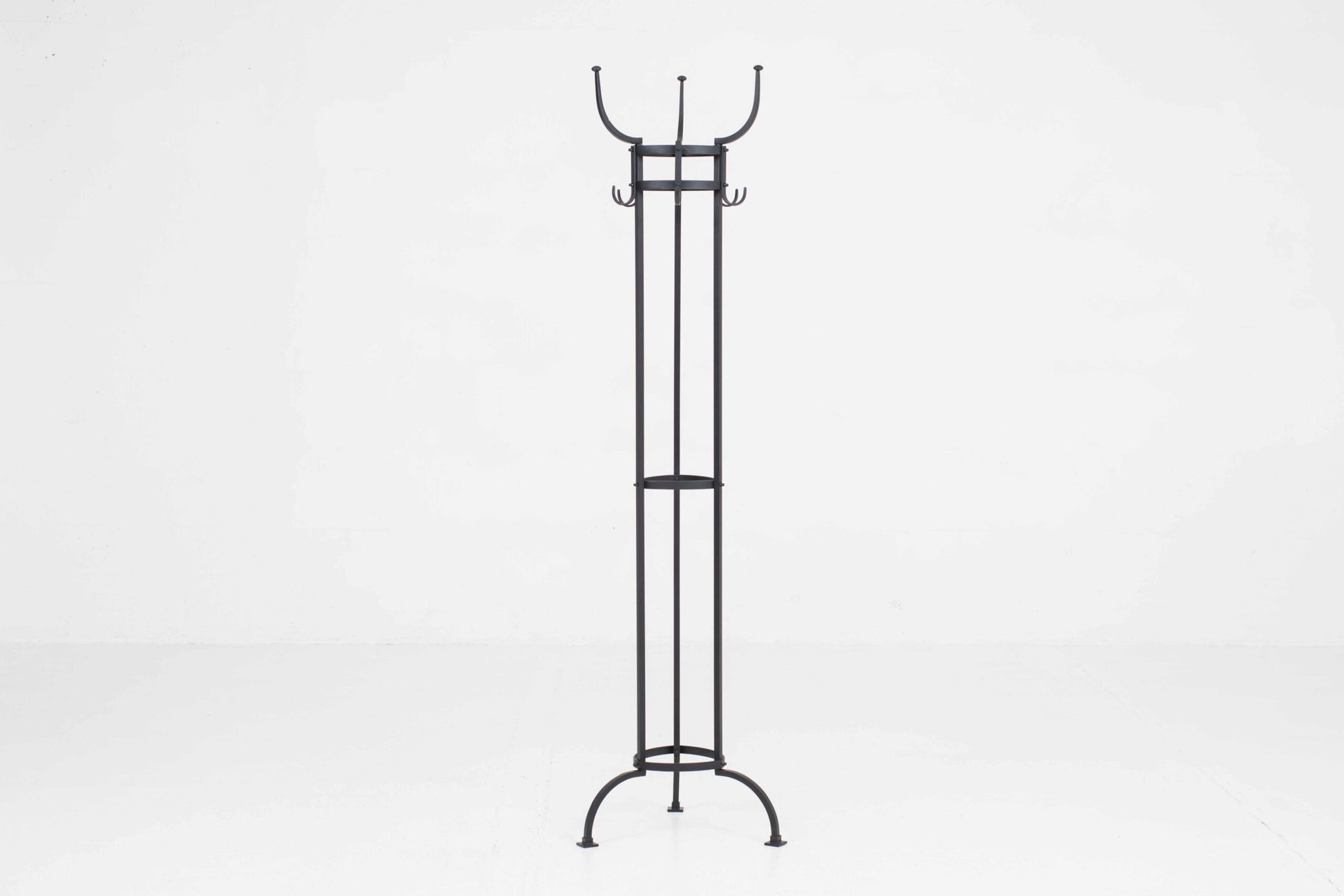 Vintage Garderobe Nymphenburg von Otto Blümel für ClassiCon, schwarz Messing