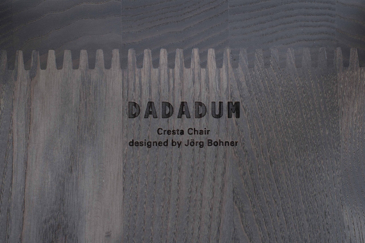 Chaise Cresta de Jörg Boner pour Dadadum en bois gris ardoise