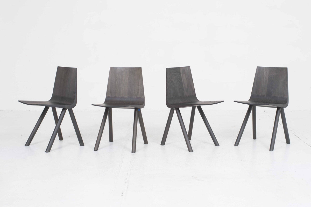 Chaise Cresta de Jörg Boner pour Dadadum en bois gris ardoise