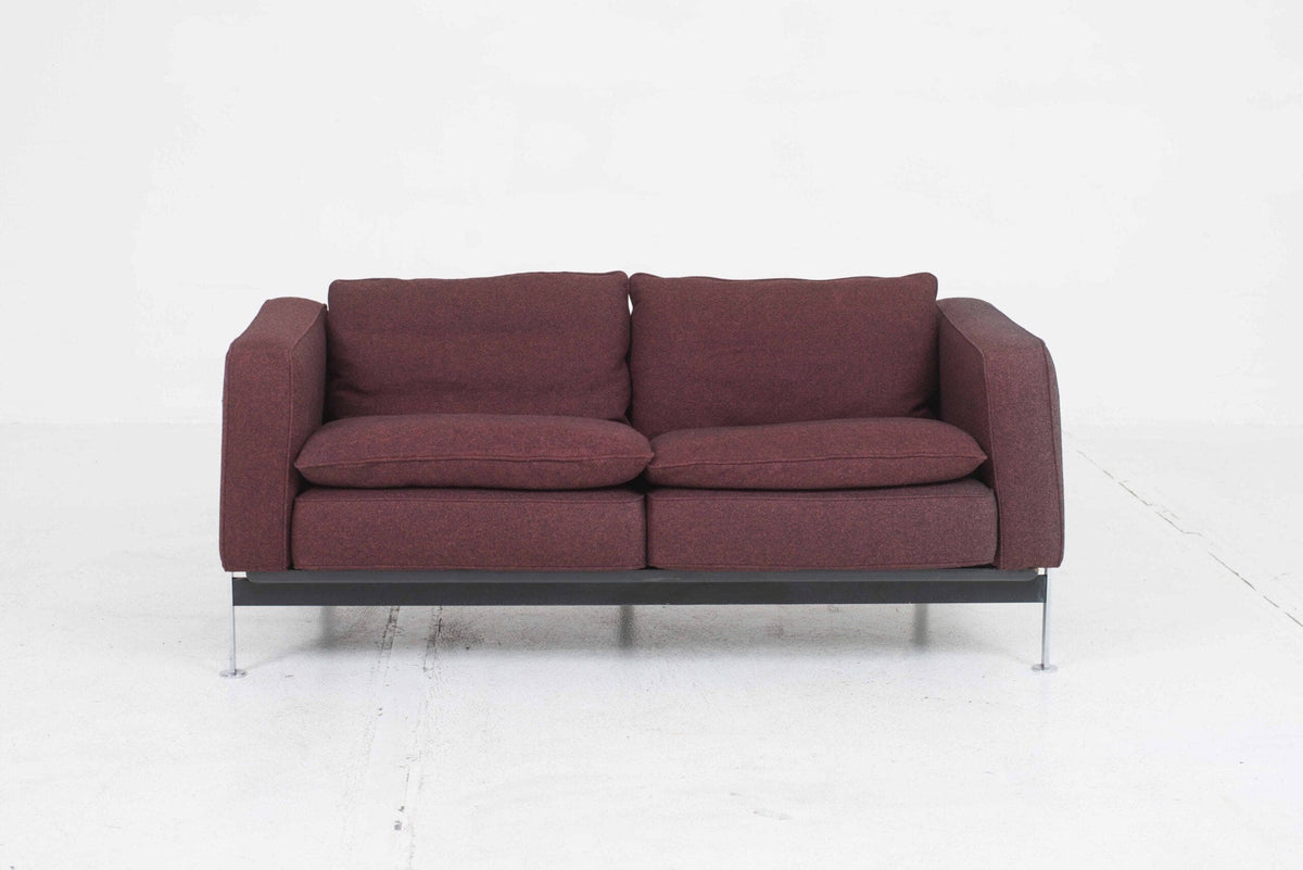 Vintage Sofa RH 302 von Robert Haussmann für de Sede bordeauxviolett