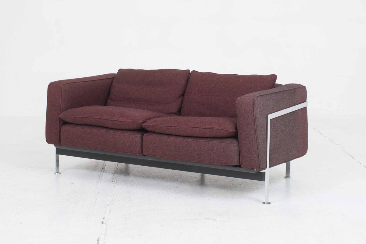 Vintage Sofa RH 302 von Robert Haussmann für de Sede bordeauxviolett