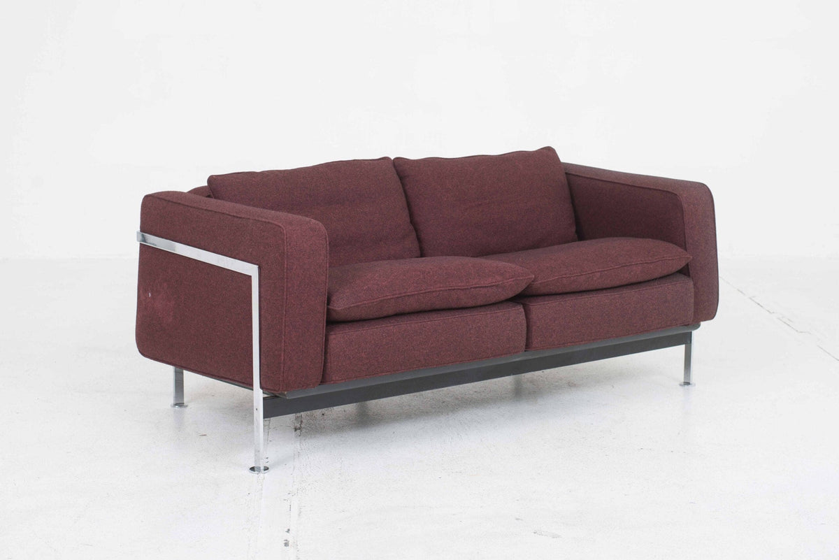 Vintage Sofa RH 302 von Robert Haussmann für de Sede bordeauxviolett