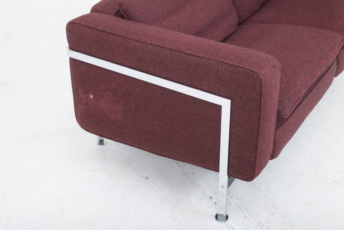 Vintage Sofa RH 302 von Robert Haussmann für de Sede bordeauxviolett