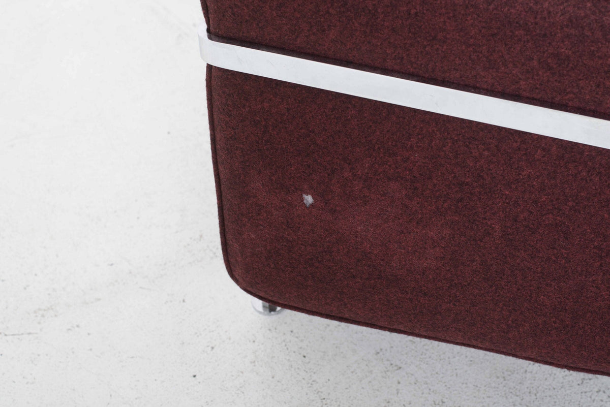 Vintage Sofa RH 302 von Robert Haussmann für de Sede bordeauxviolett