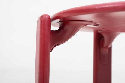 Vintage Stuhl Typ 3300 von Bruno Rey für Dietiker in Weinrot