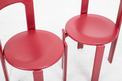 Vintage Stuhl Typ 3300 von Bruno Rey für Dietiker in Weinrot