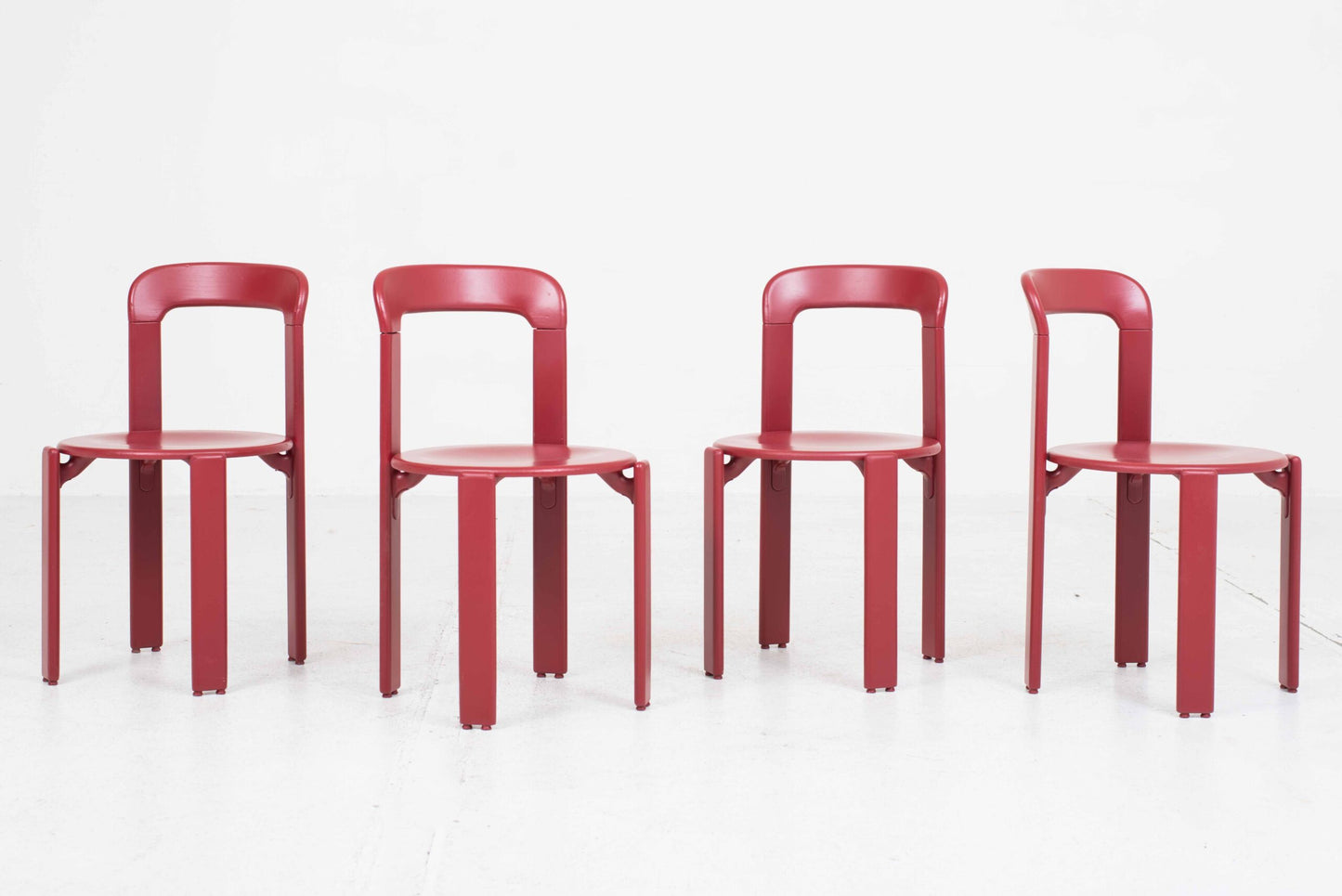 Vintage Stuhl Typ 3300 von Bruno Rey für Dietiker in Weinrot