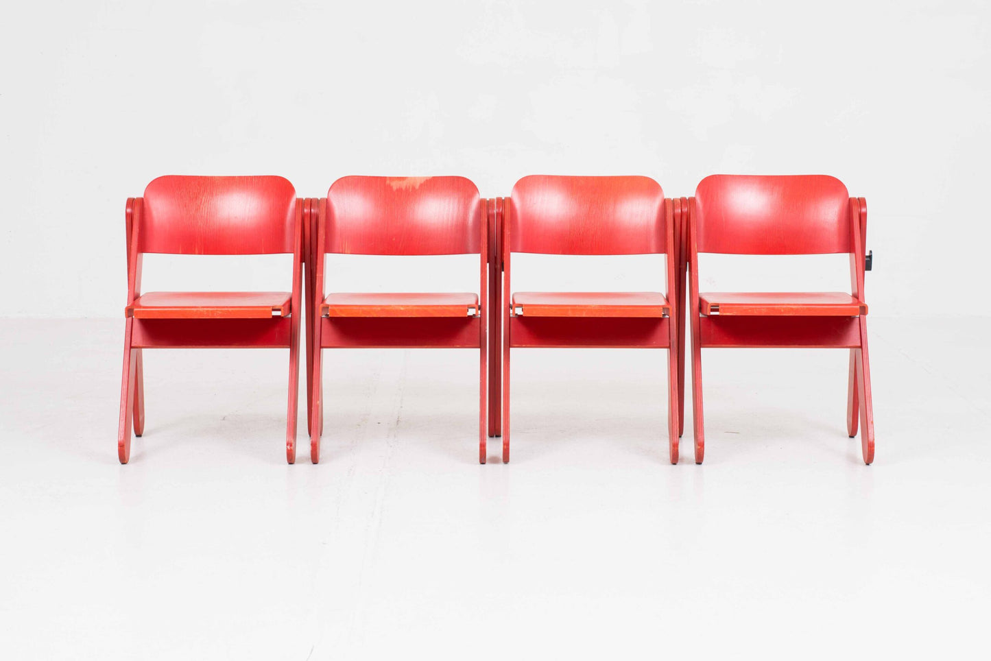 Set von 4 Vintage Klappstuhl von Robert und Trix Haussmann für Dietiker