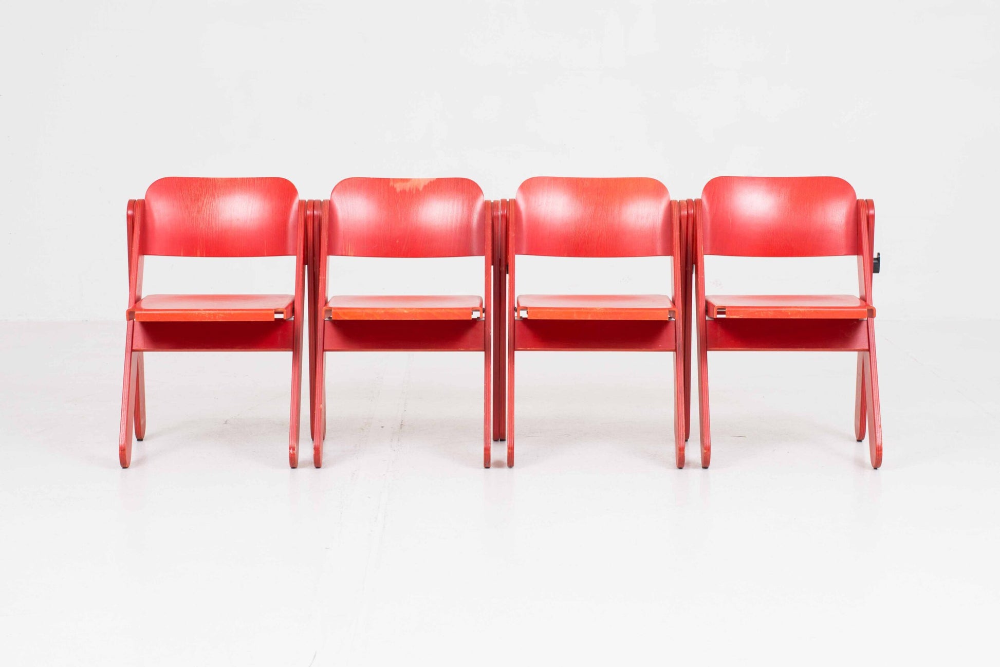 Set von 4 Vintage Klappstuhl von Robert und Trix Haussmann für Dietiker