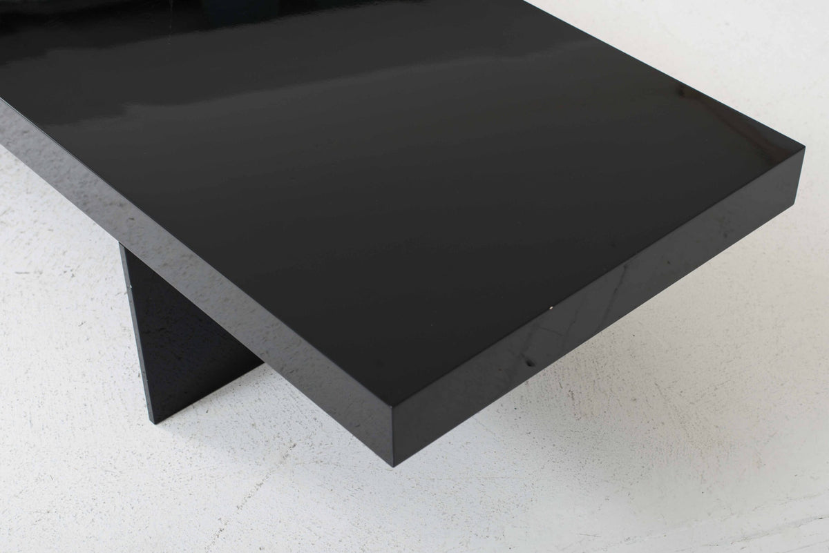 Konsolentisch / Sitzbank schwarz glänzend lackiert, 240 cm
