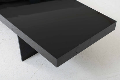 Konsolentisch / Sitzbank schwarz glänzend lackiert, 240 cm