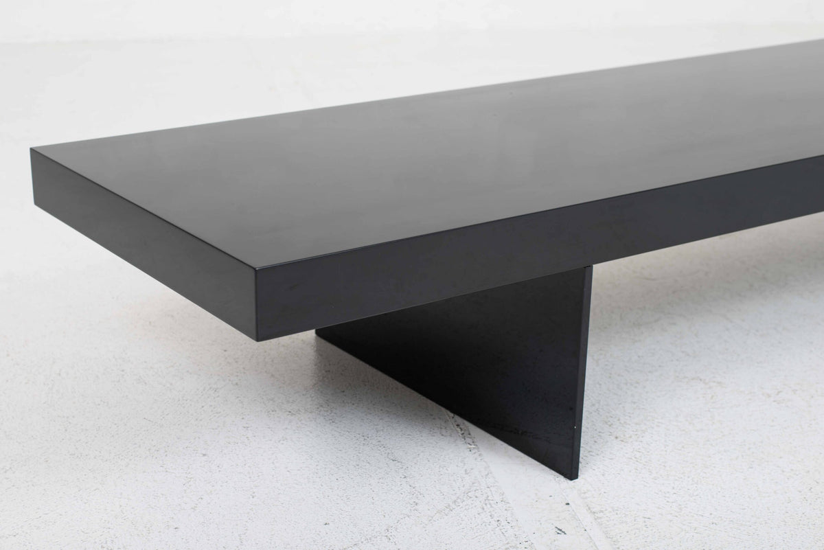 Konsolentisch / Sitzbank schwarz glänzend lackiert, 240 cm