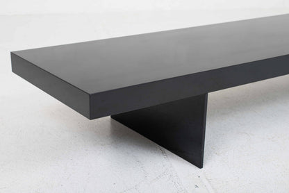 Konsolentisch / Sitzbank schwarz glänzend lackiert, 240 cm