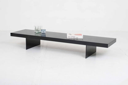 Konsolentisch / Sitzbank schwarz glänzend lackiert, 240 cm