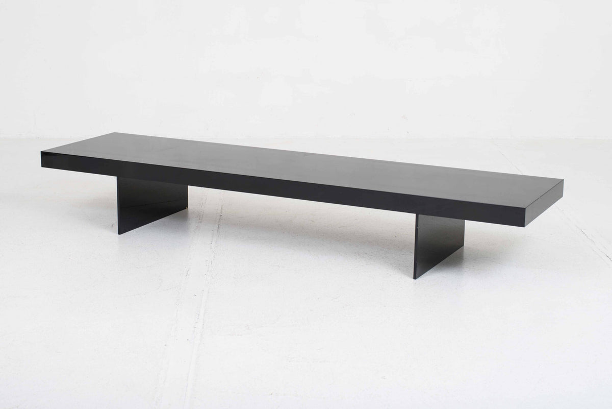 Konsolentisch / Sitzbank schwarz glänzend lackiert, 240 cm