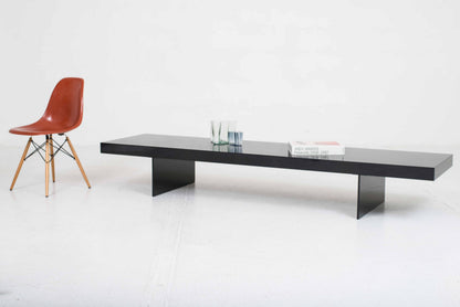 Konsolentisch / Sitzbank schwarz glänzend lackiert, 240 cm