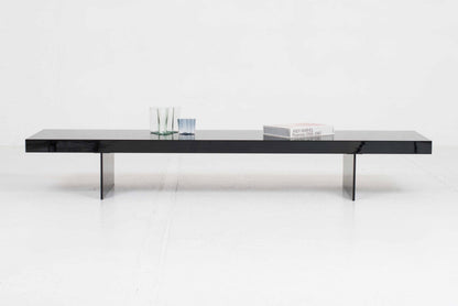 Konsolentisch / Sitzbank schwarz glänzend lackiert, 240 cm